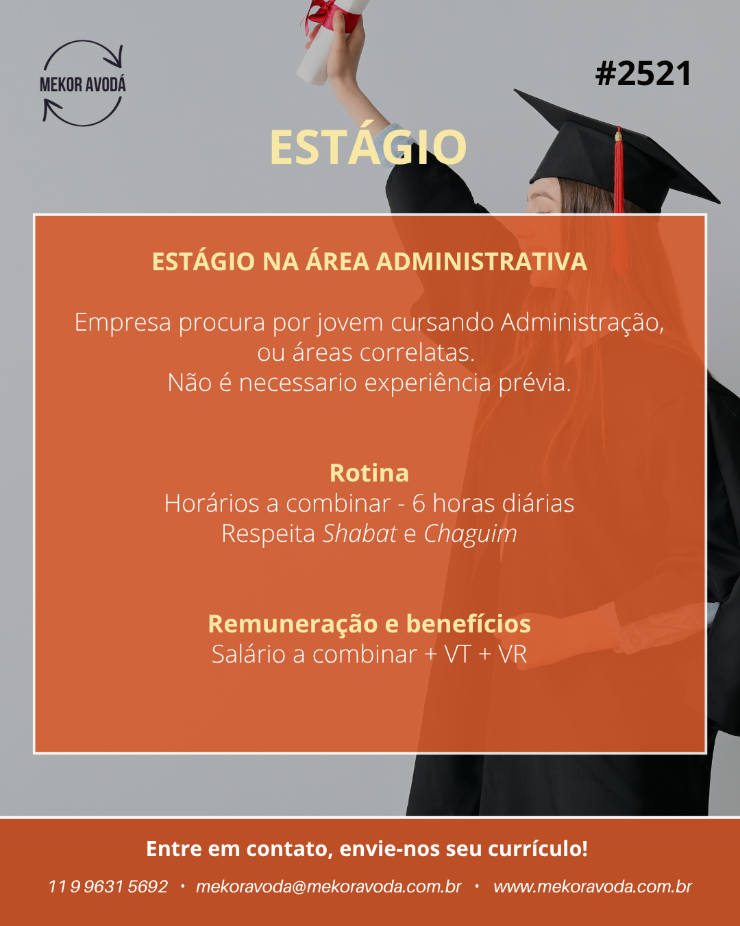 Estágio na área Administrativa