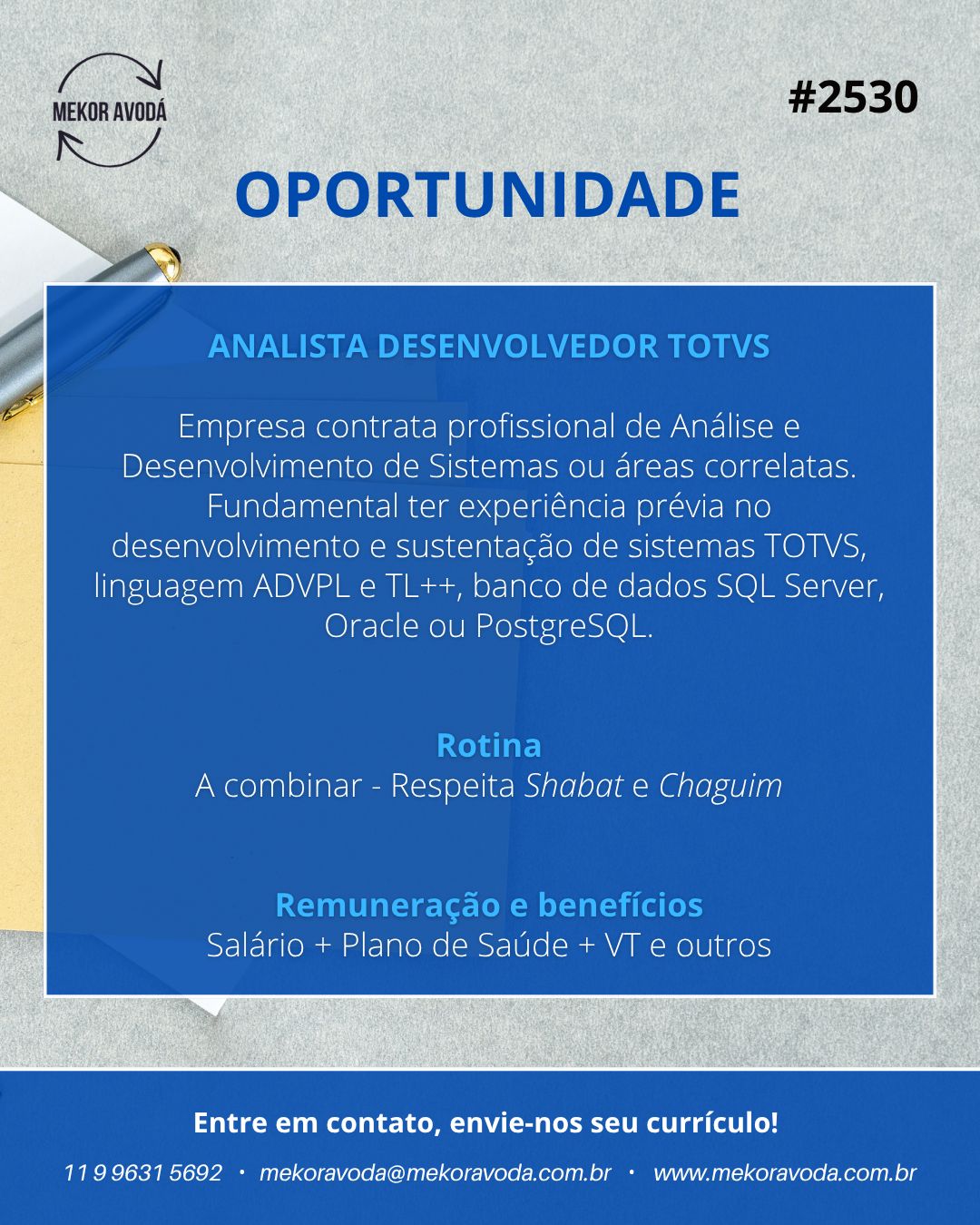 Analista Desenvolvedor TOTVS