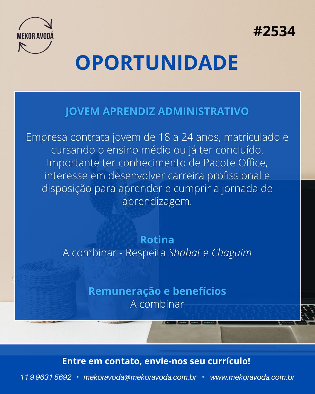 Jovem Aprendiz Administrativo (Perfil Executor)